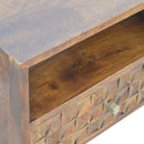 Williston Diamond Carved 2 Drawers TV Unit by Lavishway | TV Units Cabinets-21778