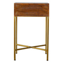 Williston Single Drawer Gold Base End Table by Lavishway | Side Tables-21748