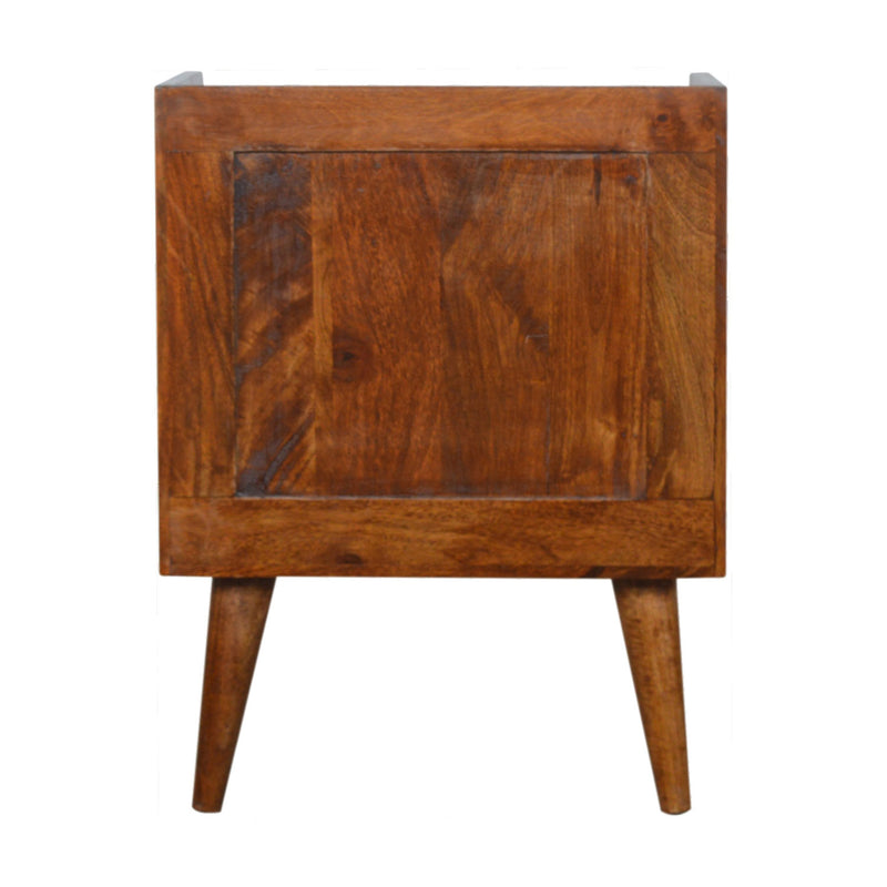 Williston Gold Inlay Abstract Bedside Table by Lavishway | Bedside Tables-21723
