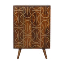 Williston Gold Inlay Abstract Cabinet by Lavishway | Cupboards-21699
