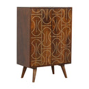 Williston Gold Inlay Abstract Cabinet by Lavishway | Cupboards-21698