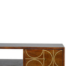 Williston Gold Inlay Abstract Media Unit by Lavishway | TV Units Cabinets-21694