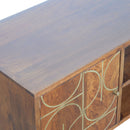 Williston Gold Inlay Abstract Media Unit by Lavishway | TV Units Cabinets-21693