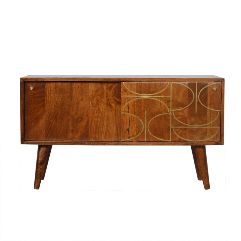 Williston Gold Inlay Abstract Sideboard by Lavishway | Sideboards-21674