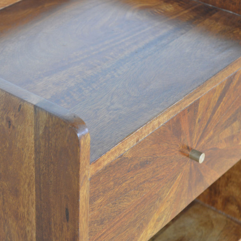 Williston Open Slot Sunrise Bedside Table by Lavishway | Bedside Tables-21454