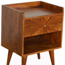 Williston Open Slot Sunrise Bedside Table by Lavishway | Bedside Tables-21453