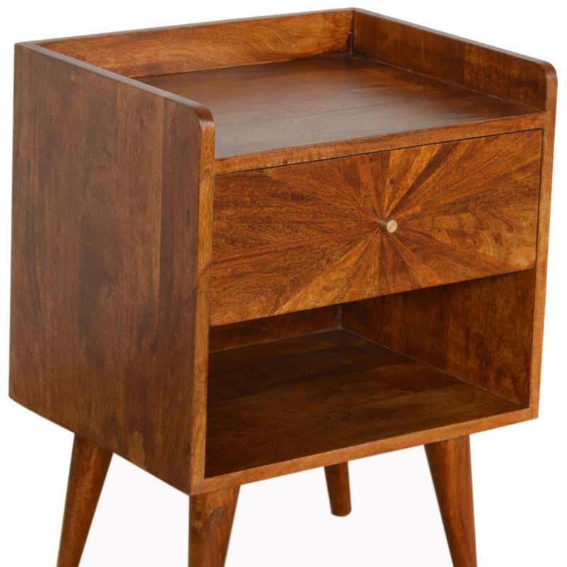 Williston Open Slot Sunrise Bedside Table by Lavishway | Bedside Tables-21453