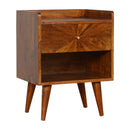 Williston Open Slot Sunrise Bedside Table by Lavishway | Bedside Tables-21449