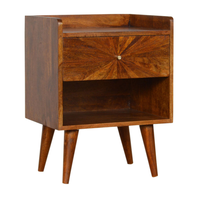 Williston Open Slot Sunrise Bedside Table by Lavishway | Bedside Tables-21449