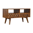 Williston Pineapple Carved Media Unit by Lavishway | TV Units Cabinets-21618