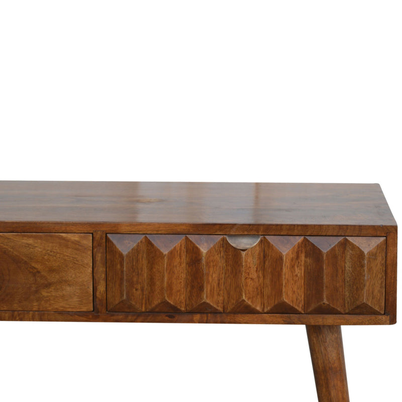 Williston Prism Chestnut Console Table by Lavishway | Hallway Console Table-21590