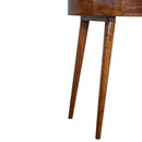 Williston Rounded Chestnut Console Table by Lavishway | Hallway Console Table-21494