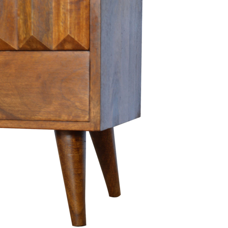 Williston Solid Wood Prism Bedside Table by Lavishway | Bedside Tables-21605