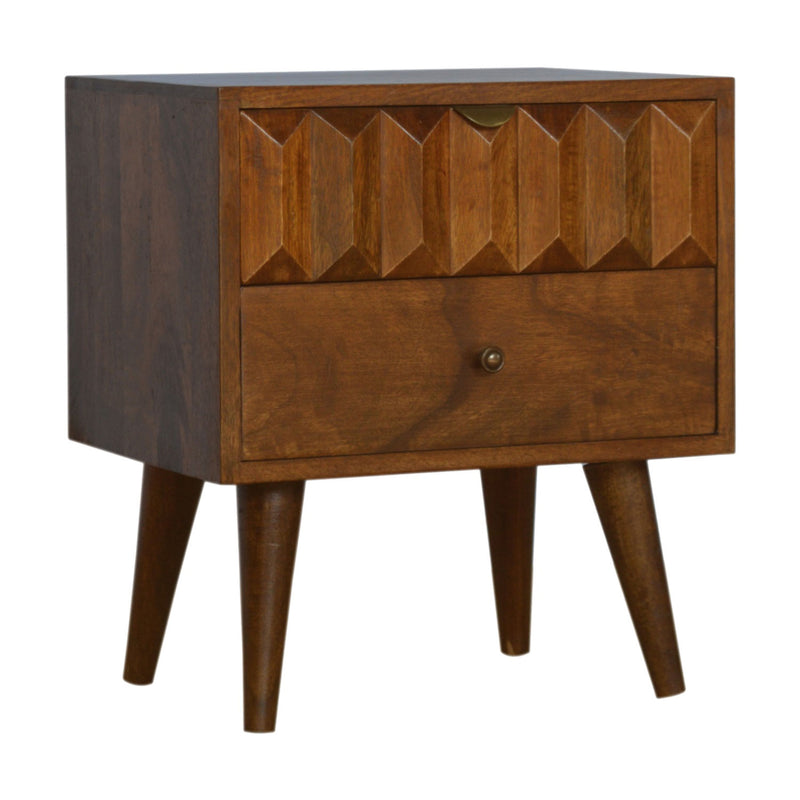 Williston Solid Wood Prism Bedside Table by Lavishway | Bedside Tables-21602
