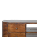 Williston Unique Rounded Media Unit by Lavishway | TV Units Cabinets-21528