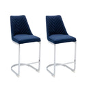 Wilton Velvet Bar Stool in Pair by Lavishway | Bar Stools-23569