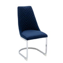 Wilton Velvet & Chrome Dining Chair Set of 2 by Lavishway | Dining Chairs-23541