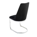 Wilton Velvet & Chrome Dining Chair Set of 2 by Lavishway | Dining Chairs-23538