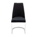 Wilton Velvet & Chrome Dining Chair Set of 2 by Lavishway | Dining Chairs-23537