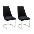 Wilton Velvet & Chrome Dining Chair Set of 2 by Lavishway | Dining Chairs-23535