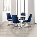 Wilton Velvet & Chrome Dining Chair Set of 2 by Lavishway | Dining Chairs-23532