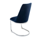 Wilton Velvet & Chrome Dining Chair Set of 2 by Lavishway | Dining Chairs-23543