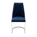 Wilton Velvet & Chrome Dining Chair Set of 2 by Lavishway | Dining Chairs-23542