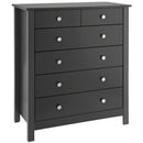 Florence Black 4+2 Wooden Chest of Drawers by Lavishway | Chest Of Drawers-45482