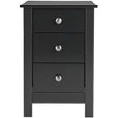 Florence Black Bedside Cabinet by Lavishway | Bedside Tables-45514