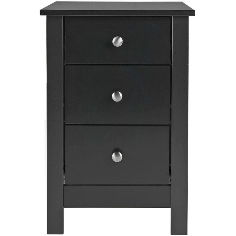 Florence Black Bedside Cabinet by Lavishway | Bedside Tables-45514