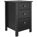 Florence Black Bedside Cabinet by Lavishway | Bedside Tables-45516