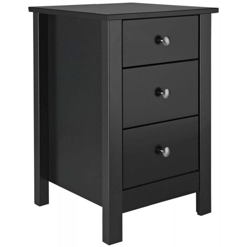 Florence Black Bedside Cabinet by Lavishway | Bedside Tables-45516