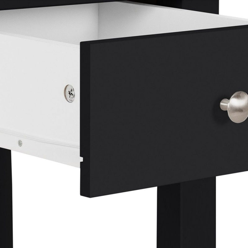 Florence Black 3 Drawers Dressing Table by Lavishway | Dressing Tables-45468