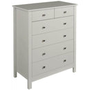 Florence Soft Grey Wooden Chest of Drawers by Lavishway | Chest Of Drawers-45477