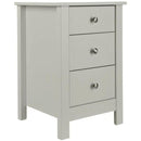 Florence  Soft Grey Bedside Cabinet by Lavishway | Bedside Tables-45510