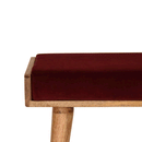 Seconique Upholstered Wine Red Footstool by Lavishway | Footstool-51917