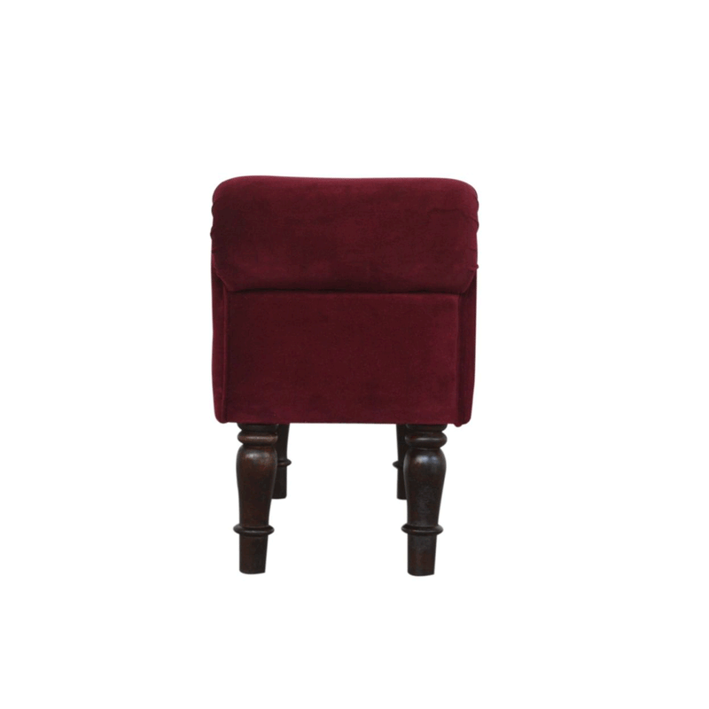 Seconique Wine Red Velvet Bench by Lavishway | Benches & Storage Benches-51901