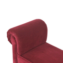 Seconique Wine Red Velvet Bench by Lavishway | Benches & Storage Benches-51903
