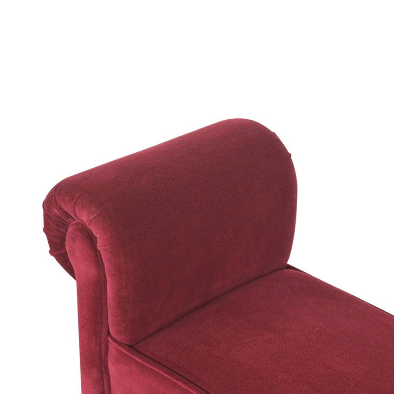 Seconique Wine Red Velvet Bench by Lavishway | Benches & Storage Benches-51903