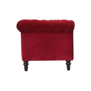 Seconique Wine Red Velvet Chesterfield Sofa by Lavishway | Velvet Sofa-51867