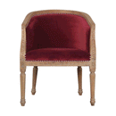Seconique Wine Red Velvet Occasional Chair by Lavishway | Armchairs-51812