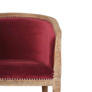 Seconique Wine Red Velvet Occasional Chair by Lavishway | Armchairs-51818