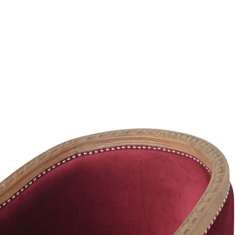 Seconique Wine Red Velvet Occasional Chair by Lavishway | Armchairs-51816