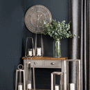 Nickel Detail Wooden Wall Clock by Lavishway | Wall Clocks-51531