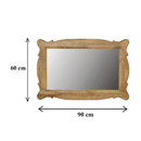 Decorative Oblong Carved Frame Wall Mirror by Lavishway | Wall Mirrors-51803