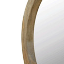 Temple Solid Wood 1 Shelf Round Wall Mirror by Lavishway | Wall Mirrors-51787