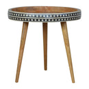 Woven Bone Inlay Nordic Style End Table by Lavishway | Side Tables-59133