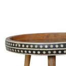 Woven Bone Inlay Nordic Style End Table by Lavishway | Side Tables-59136