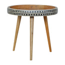 Woven Bone Inlay Nordic Style End Table by Lavishway | Side Tables-59132