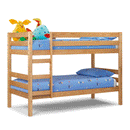 Wyoming Solid Pine Bunk Bed Frame by Lavishway | Wooden Beds-60512